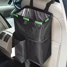 Waterproof Car Trash Can With Lid - Siyah Araba Su Geçirmez Çöp Torbası