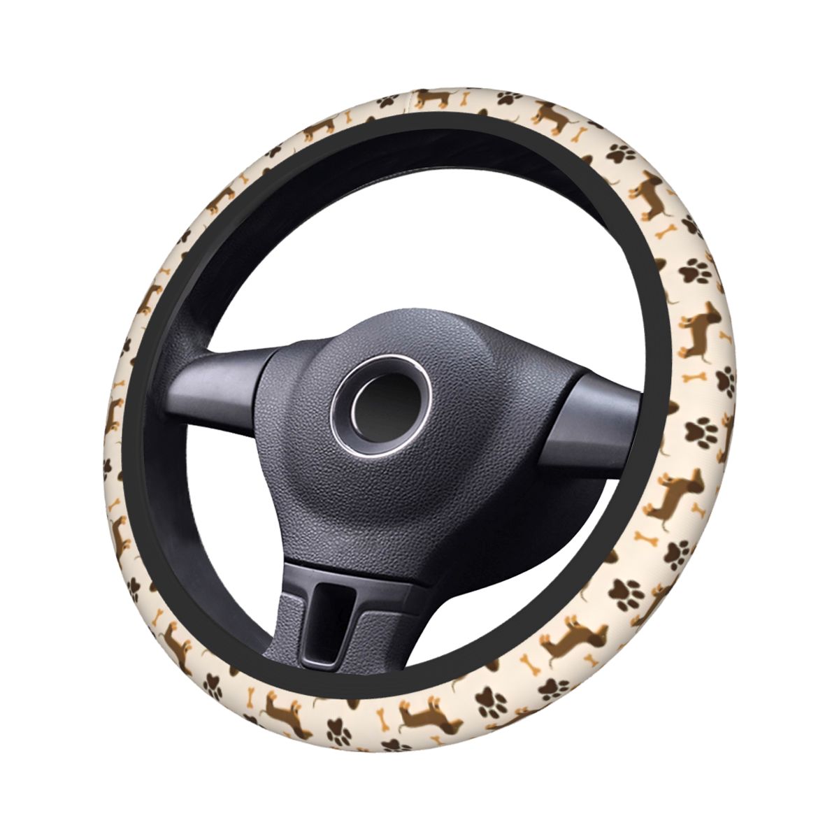 Sevimli Dachshund Araba direks - Car Steering Wheel Cover Anti Slip Breathable incelemesi ve fiyatı