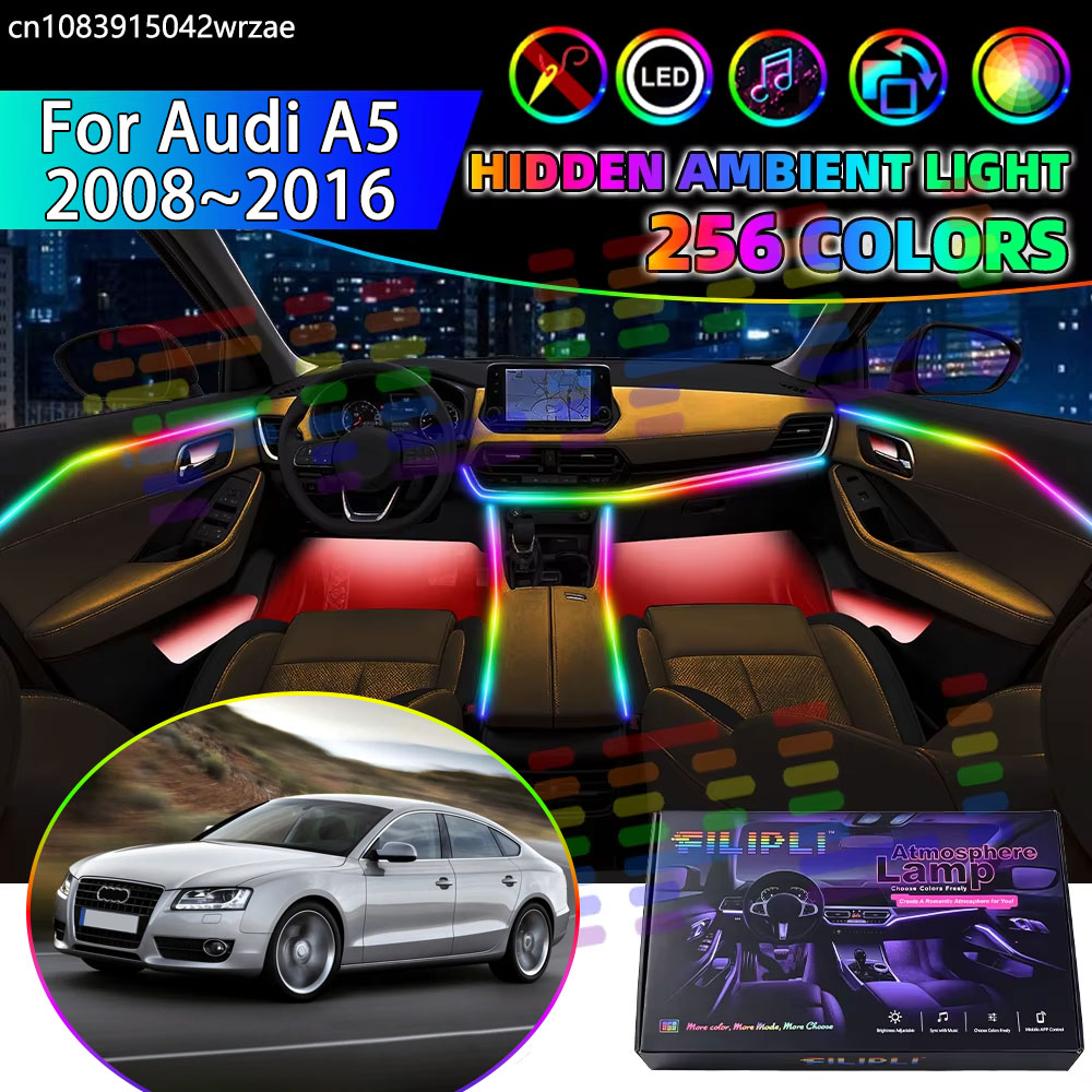 Audi A5 2008~2016 8T 8F MK1 RG - Led Ambient Interior Car Lights App Control incelemesi ve fiyatı
