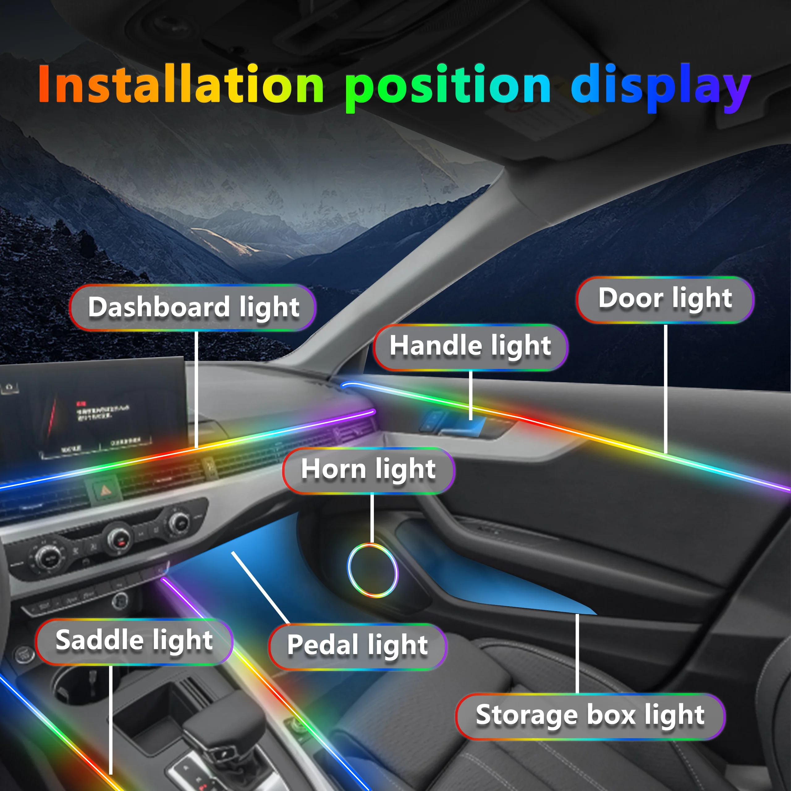 Tesla X1 2016 2017 2018 2019 i - Led Ambient Interior Car Lights App Control incelemesi ve fiyatı